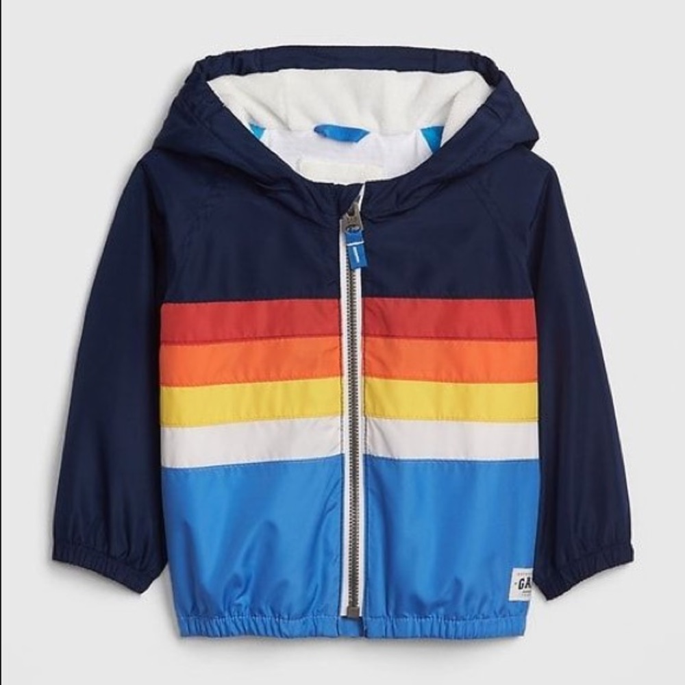 Gap Baby Stripe Windbuster Jacket-beyond cute 🥰